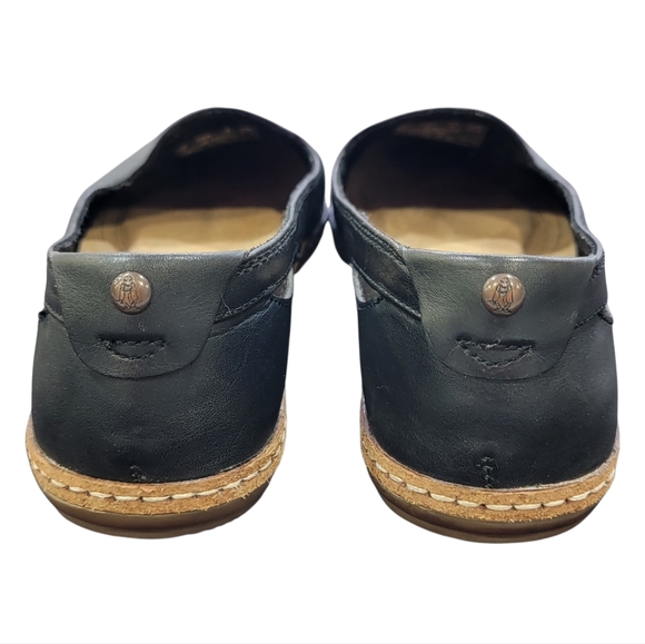 Hush Puppies Sebeka Piper Flat Black Slip-on Moccasin Comfortable Womens Size 7 - Picture 9 of 15